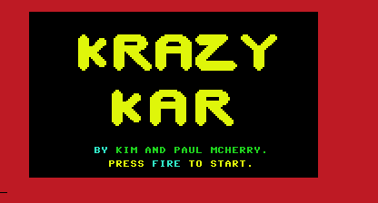 Krazy Kar Title Screen